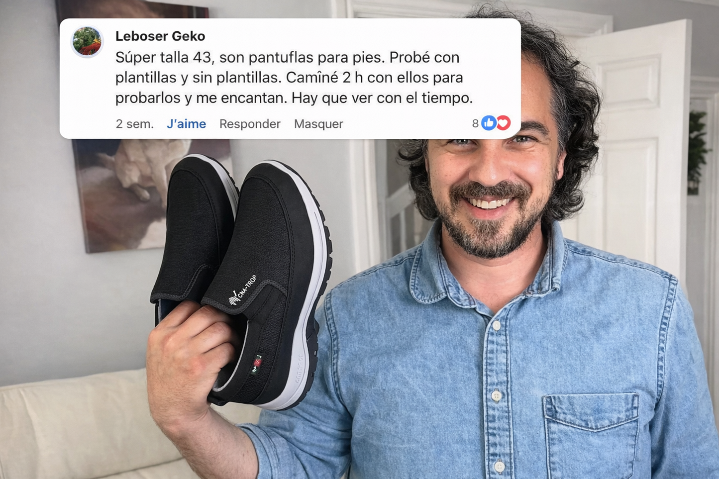 Zapatillas para caminar con comodidad ortopédica