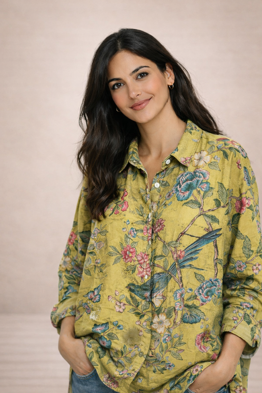 Tiziana – Camisa de lino estampada