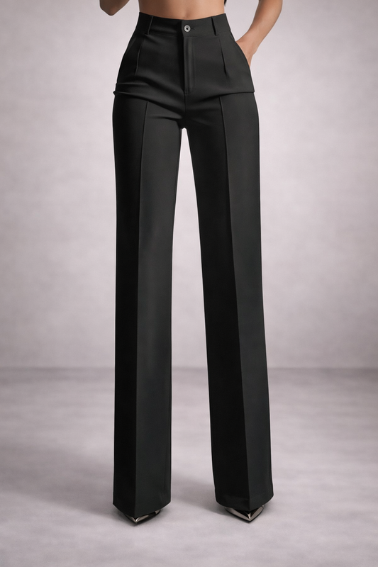 Pantalones de traje de cintura alta