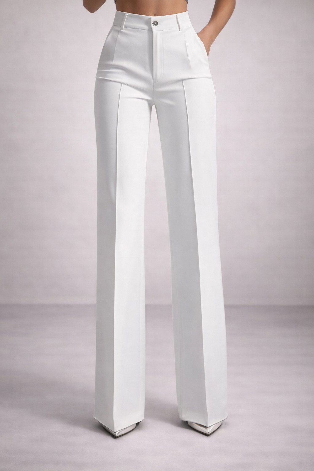 Pantalones de traje de cintura alta