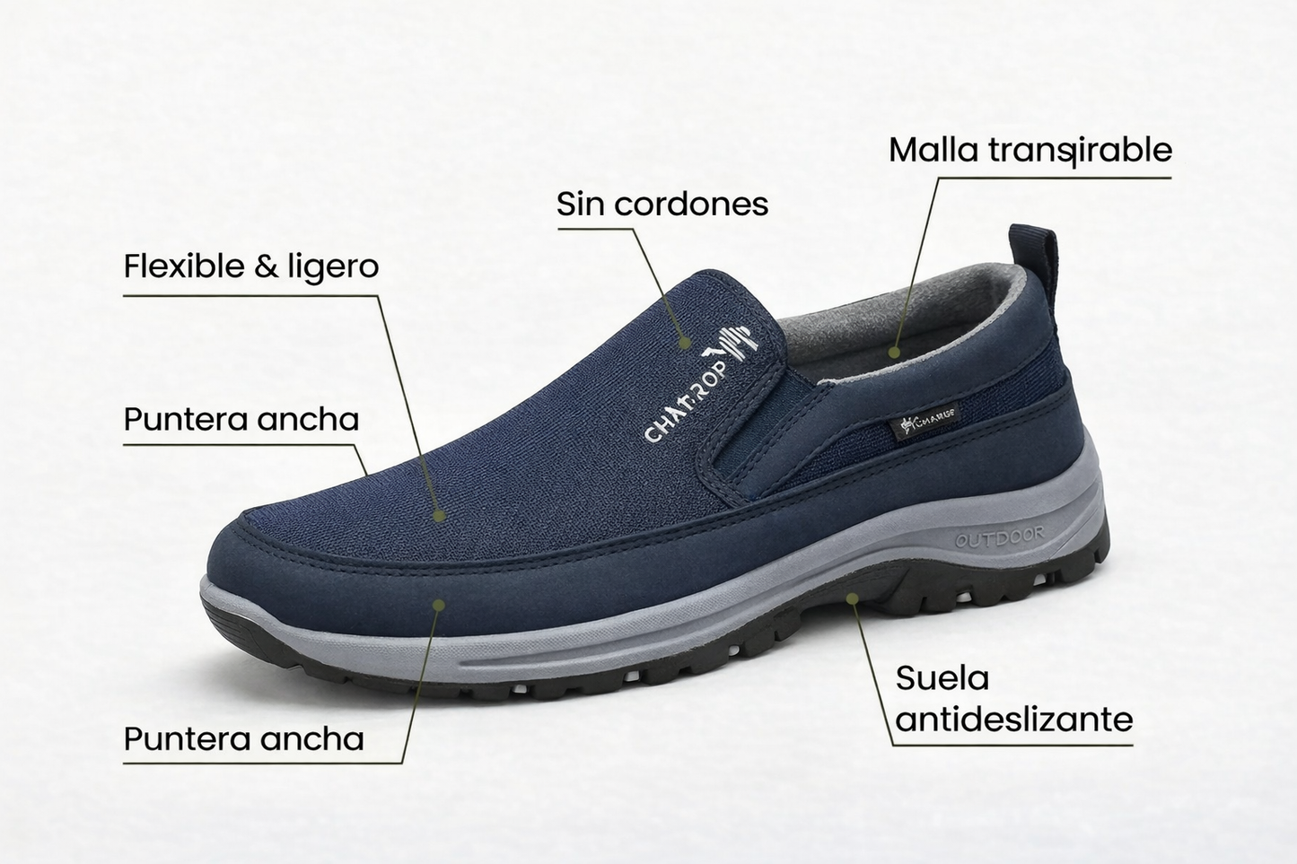 Zapatillas para caminar con comodidad ortopédica
