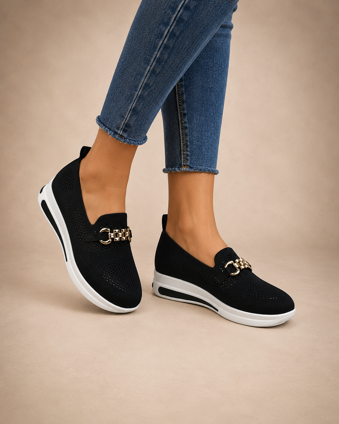 Elena - Mocasines de punto transpirables